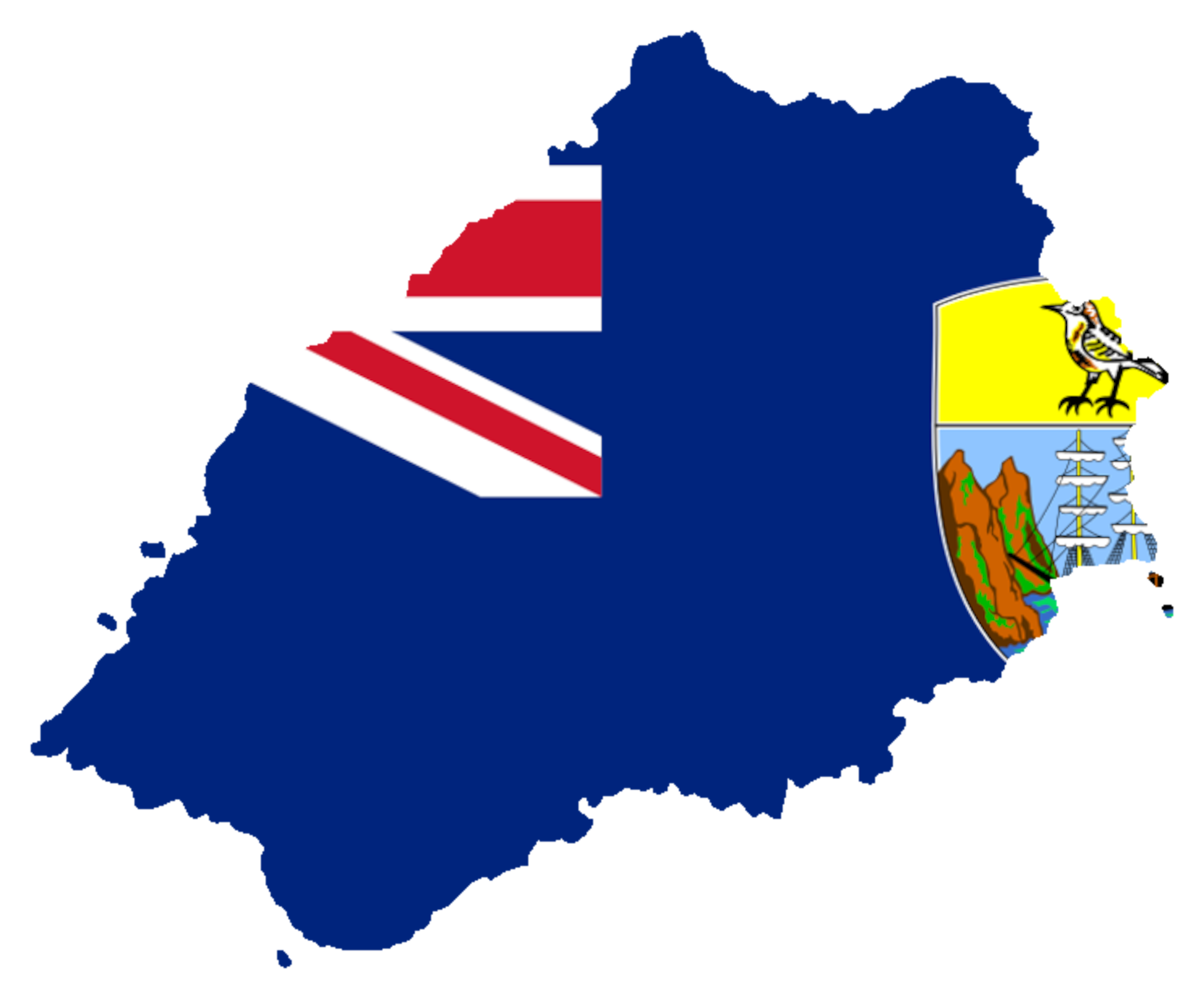 Saint Helena Flag Map